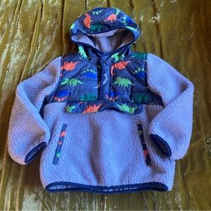 •SOLD• 1 Madison Boys Dinosaur Hooded Fleece Lined Pullover